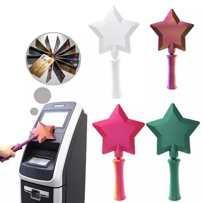 3D Printed Magic Star Wand Stand – Portable Credit Card Holder Desktop Organizer & Display Accessory