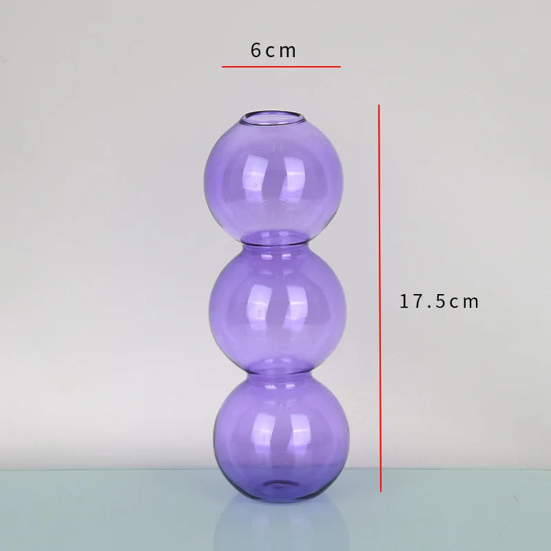 Nordic Glass Flower Vase – Decorative Terrarium Planter for Home, Living Room & Office Décor