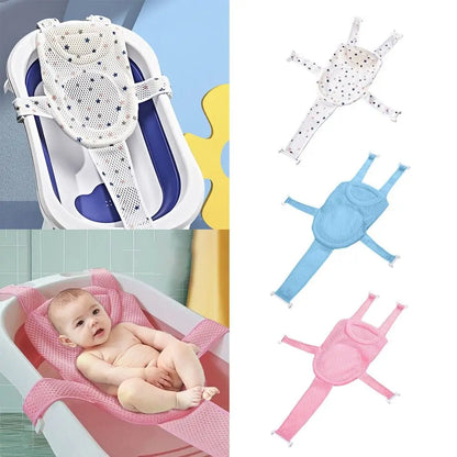 Coussin de support de bain réglable pour bébé – Siège de bain antidérapant pour nouveau-né pour baignoire, douche et bain pour bébé