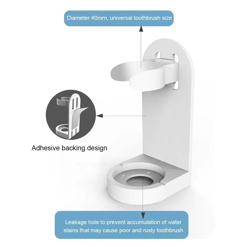 Soporte de Cepillo de Dientes Eléctrico Montado en la Pared – Estante de Plástico para Cepillos de Dientes de Baño, Organizador de Almacenamiento para Maquinillas de Afeitar, Accesorio de Baño que Ahorra Espacio para la Organización del Hogar y la Ducha