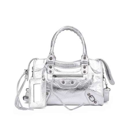 Bolso de Hombro de Motociclista Urbano para Mujer – Bolso de Mano Cruzado de Lujo de Diseñador, Bolso de Gran Capacidad de Moda Otoño Invierno 2025 para el Viaje Diario, Viajes y Estilo Casual