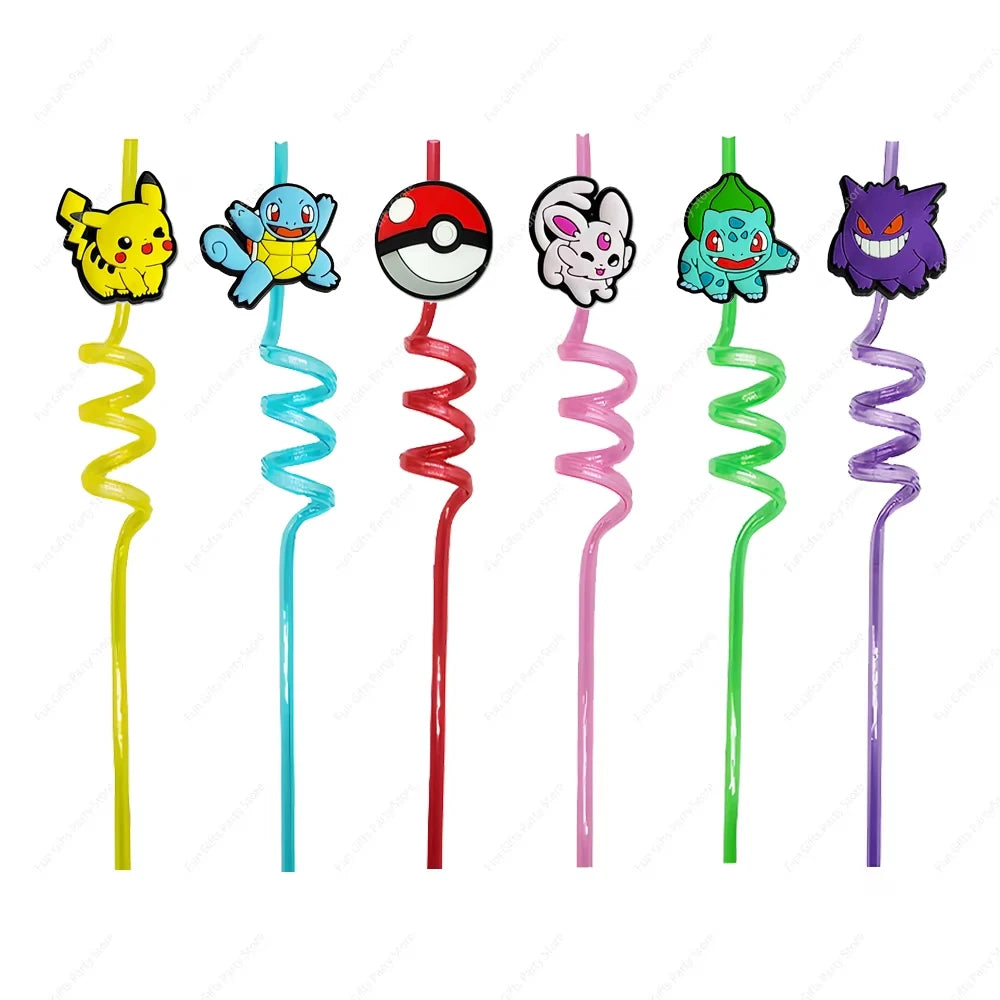 Pokémon Birthday Party Decorations Set – Balloons, Keychains, Napkins, Stickers, Tableware, Plates & Tablecloth Party Supplies & Favors