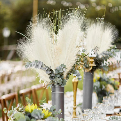 5/10/20pcs Herbe de la Pampa Artificielle – Fleurs de roseau synthétiques moelleuses style bohème pour la décoration de mariage, les arrangements de fête, la décoration intérieure et la conception florale DIY (42cm)