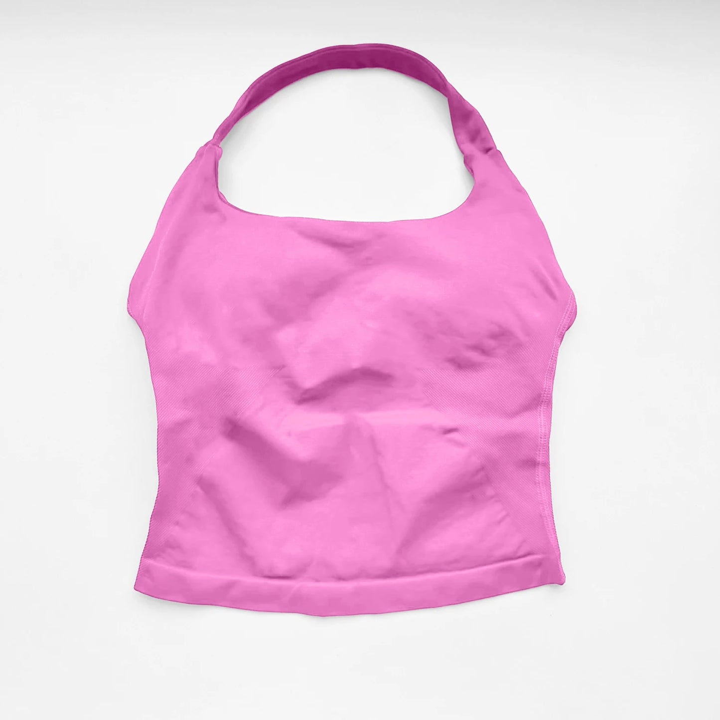 Top Deportivo Largo con Tiras para Mujer NCLAGEN – Top Halter Acolchado para Gimnasio, Yoga, Pilates, Correr y Entrenamientos de Fitness