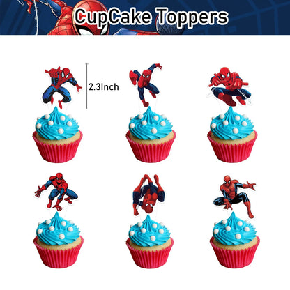 Red Superhero Spider Theme Party Supplies – Disposable Cups & Plates, Paper Tablecloth & Festive Decorations for Kids' Birthdays & Baby Showers