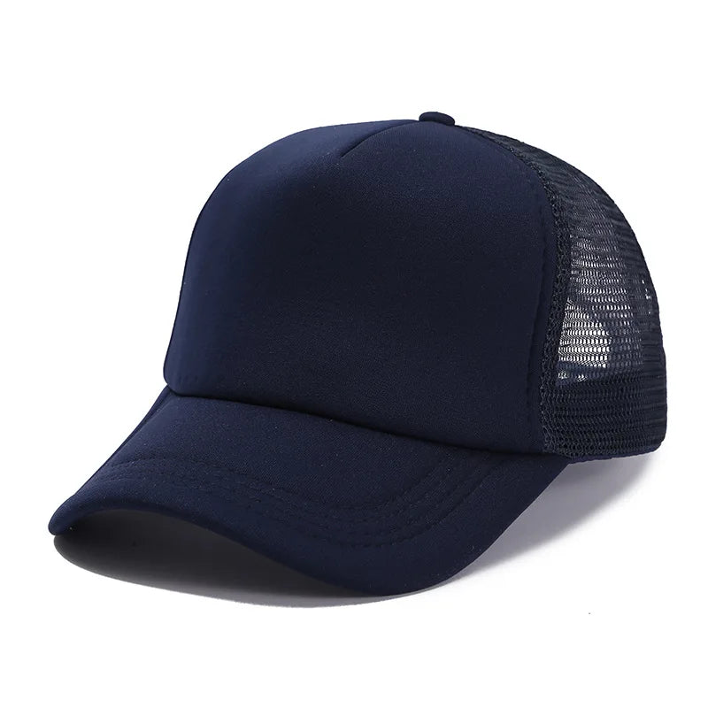 Gorra Trucker de Malla de 5 Paneles con Logotipo Personalizado – Gorra de Béisbol Ajustable para Hombres y Mujeres, Equipos Deportivos y Uso al Aire Libre en Verano
