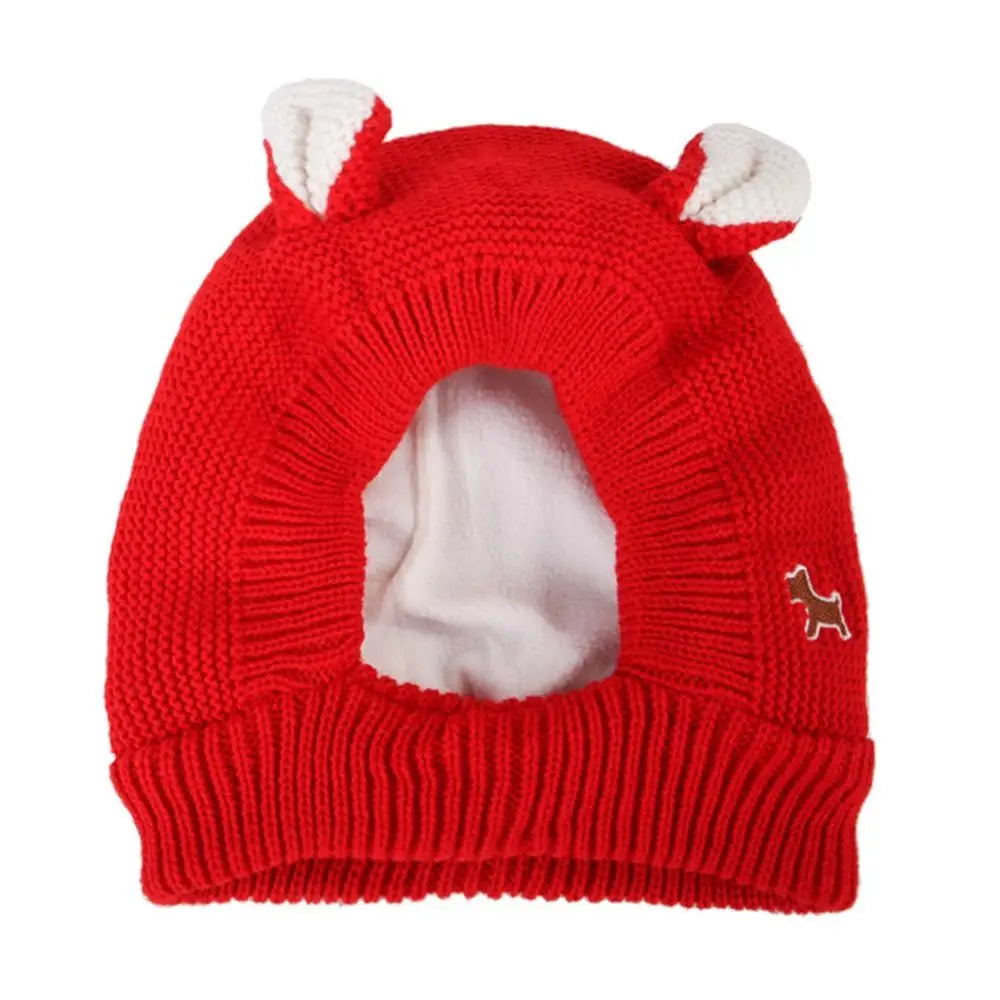 Quiet Dog Ear Muffs – Noise Protection & Warm Knitted Ear Covers for Medium & Large Dogs, Cozy Winter Anxiety Relief Hat