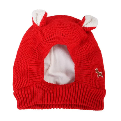 Quiet Dog Ear Muffs – Noise Protection & Warm Knitted Ear Covers for Medium & Large Dogs, Cozy Winter Anxiety Relief Hat