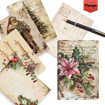 32PCS Vintage Christmas Postcards – Collectible Holiday Greeting Cards for Birthday, Anniversary, Gift Giving & Mailing