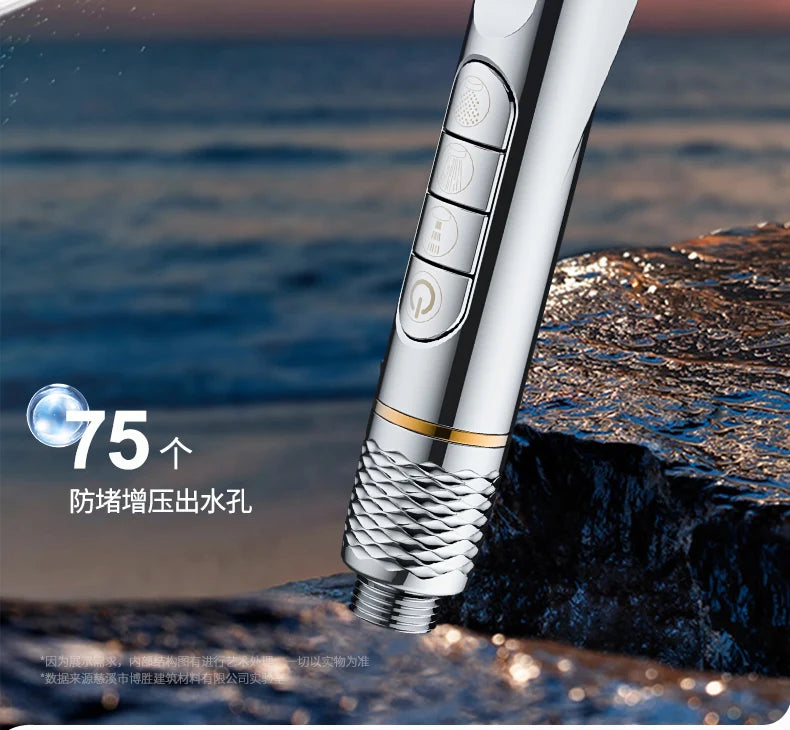 Cabezal de ducha filtrado Supercharged – Pulverizador de ducha ajustable de 4 modos de ahorro de agua, cabezal de ducha de baño de alta presión con filtro de sellado de agua y ajustes de pulverización multifuncionales