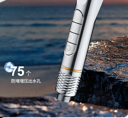 Cabezal de ducha filtrado Supercharged – Pulverizador de ducha ajustable de 4 modos de ahorro de agua, cabezal de ducha de baño de alta presión con filtro de sellado de agua y ajustes de pulverización multifuncionales