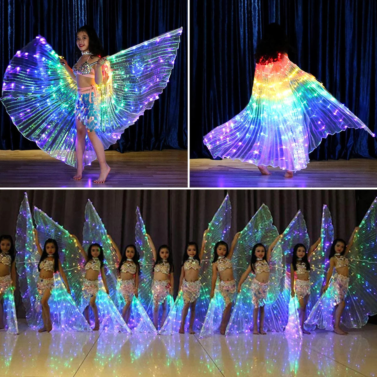 LED Light-Up Butterfly Fairy Wings – Luminous Costume Wings for Dance, Parties, Cosplay & Stage Performances