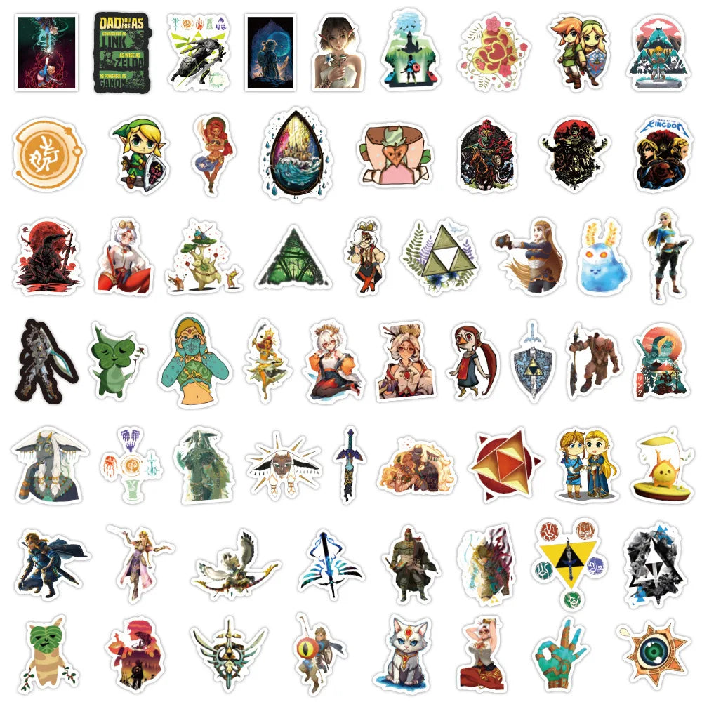 200pcs The Legend of Zelda Graffiti Stickers – Waterproof Decoration Set for Phone, Skateboard & Luggage