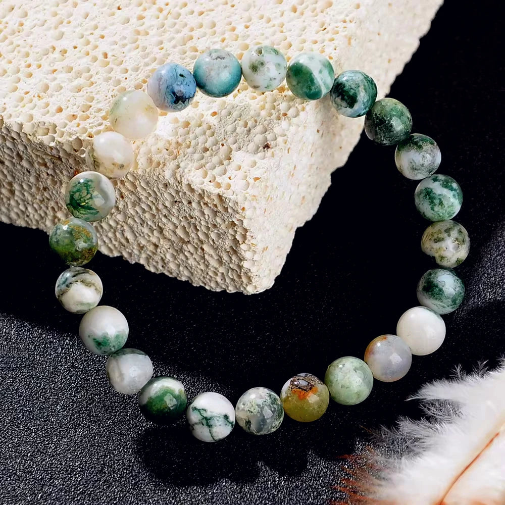 Pulsera de Cuentas de Piedra Natural – Pulsera de Cristal Simbólica para Mujeres y Hombres, Protección Espiritual, Amor Propio y Regalo de Joyería de Moda