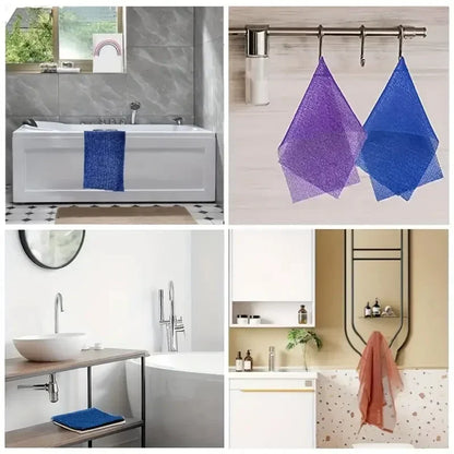 Esponja Exfoliante Africana para Baño – Toalla de Malla de Doble Cara para Ducha, Esponja Larga para Lavar el Cuerpo para Limpieza Profunda, Exfoliación Suave de la Piel y Fregado de Espalda, Accesorio de Baño