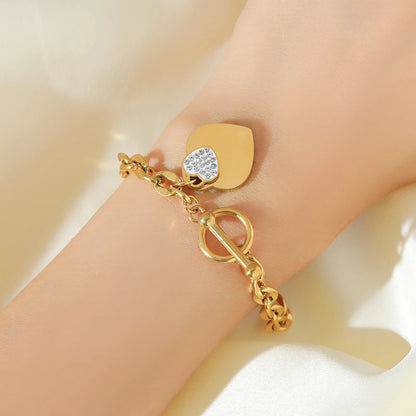 Pulsera de acero inoxidable 316L con dijes de estrellas de mar, luna y estrellas doradas – Cadena de muñeca moderna para mujer, regalo de joyería para fiestas