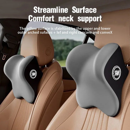 Ensemble coussin appui-tête et support lombaire en mousse à mémoire de forme pour voiture – Oreiller universel cou et dos pour un confort de conduite