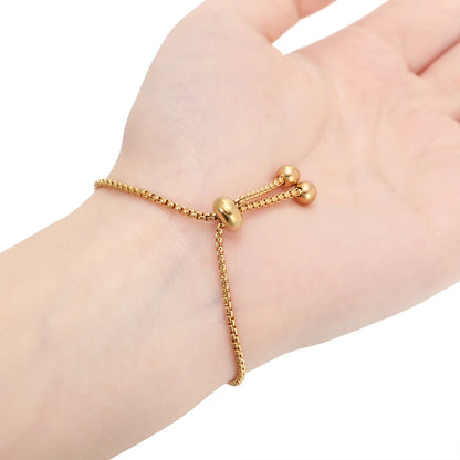 Chaînes coulissantes réglables en acier inoxydable 304, lot de 3, avec embouts à billes – Rallonges de bracelet DIY pour la fabrication de bijoux