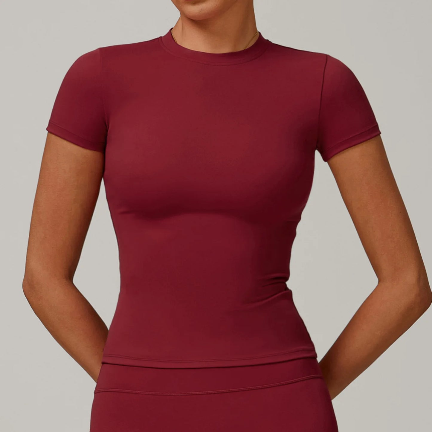 Camiseta de running NCLAGEN para mujer – Top deportivo transpirable de manga corta para gimnasio, yoga, fitness, entrenamiento y ropa deportiva