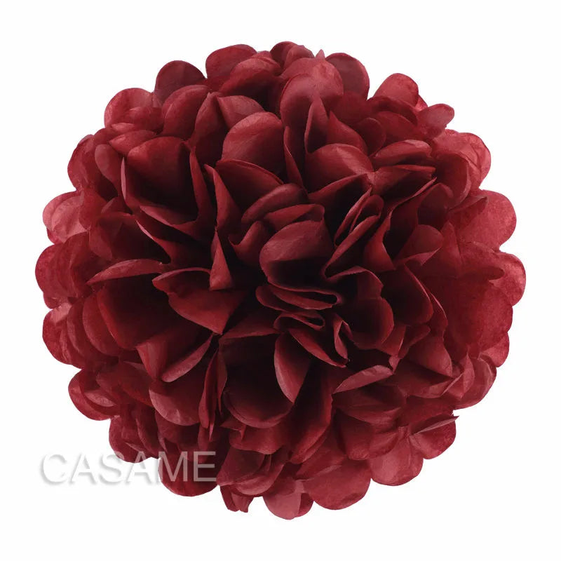5PCS Tissue Paper Pom Poms – 4–12 Inch Paper Flower Balls for Weddings, Birthdays & Party Decorations