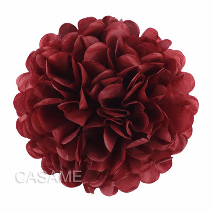 5PCS Tissue Paper Pom Poms – 4–12 Inch Paper Flower Balls for Weddings, Birthdays & Party Decorations
