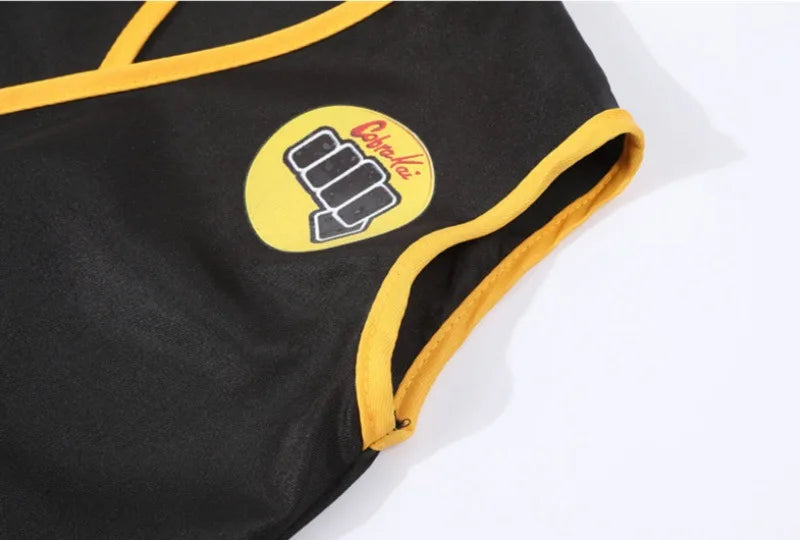 The Karate Kid Cobra Kai Cosplay Costume – Martial Arts Kimono Uniform with Headband, Taekwondo Training & Halloween Party Outfit