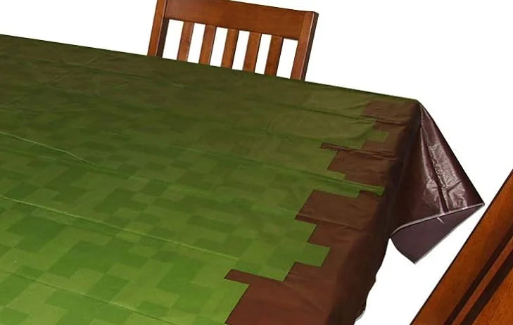 Mantel de césped Pixel Miner para decoraciones de fiesta de cumpleaños de jugadores – Suministros para fiesta temática de minería