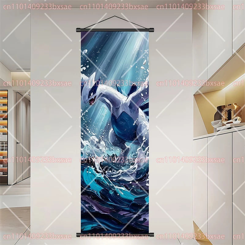 Póster HD de desplazamiento de pared de anime de Pokémon – Dragonite, Gengar, Pikachu, Charizard y legendarios