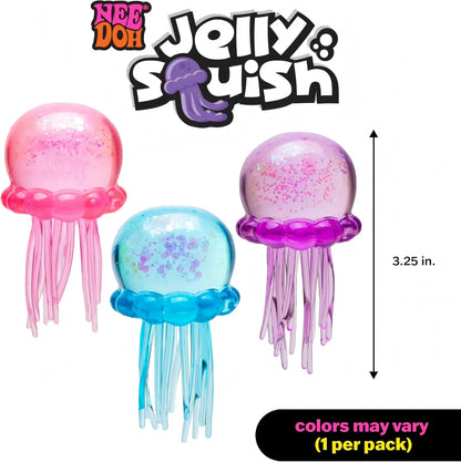 Trending Nee Doh Jellyfish & Cube Squish Toy – Soft Jelly Squeeze Stress Relief Fidget Toy, Sensory NeeDoh for Kids & Adults