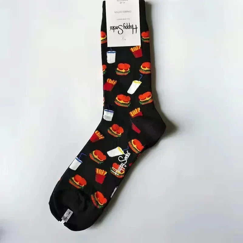 2025 Men’s Classic Crew Socks – Cotton Sports Socks for Comfortable Everyday & Athletic Wear, Sizes 41–46