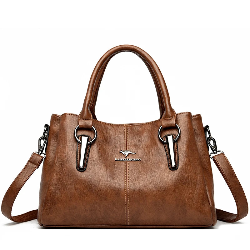 Genuine Cow Leather Women's Handbag Luxury Tote Shoulder Crossbody Messenger Bag