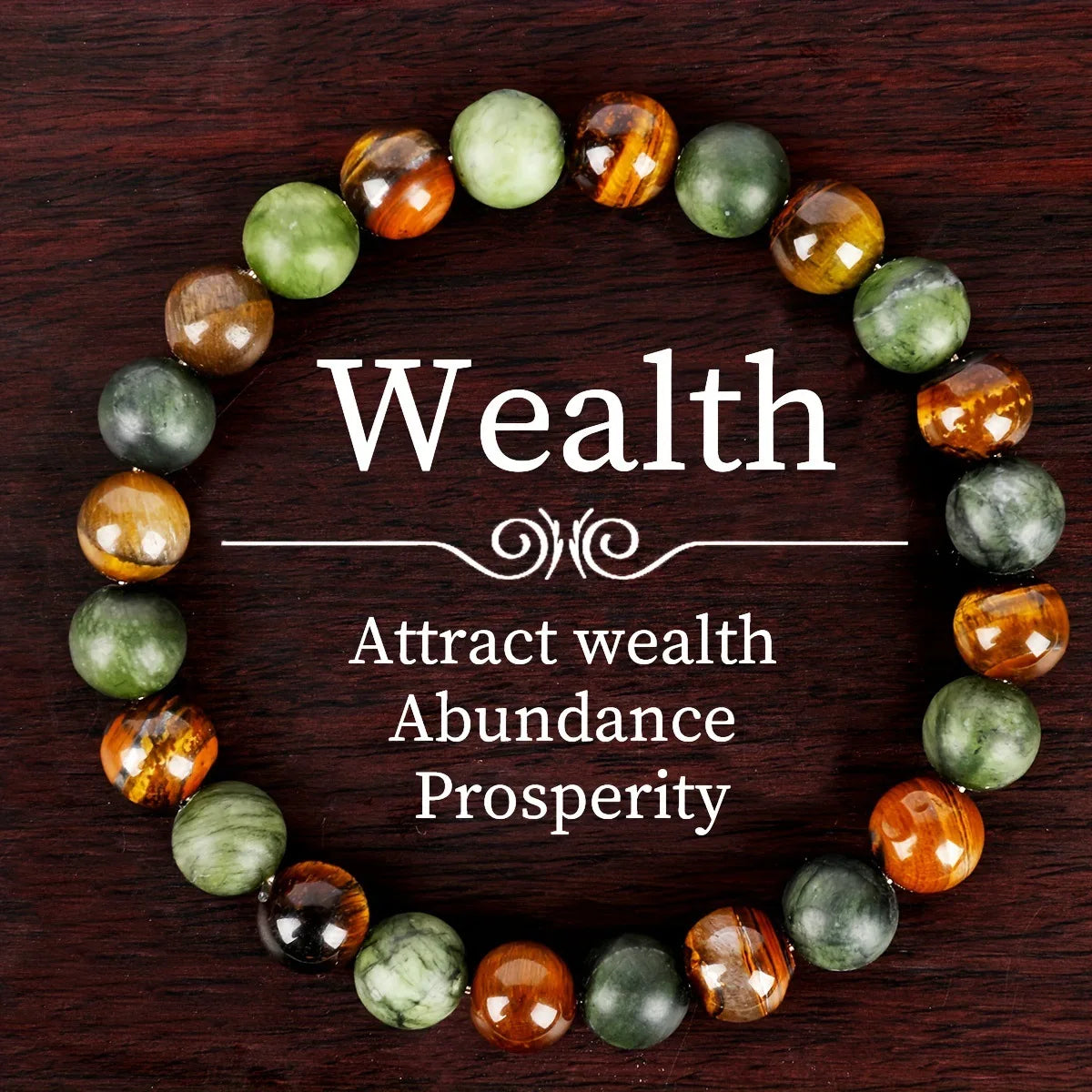 Pulsera de Cuentas de Piedra Natural – Pulsera de Cristal Simbólica para Mujeres y Hombres, Protección Espiritual, Amor Propio y Regalo de Joyería de Moda
