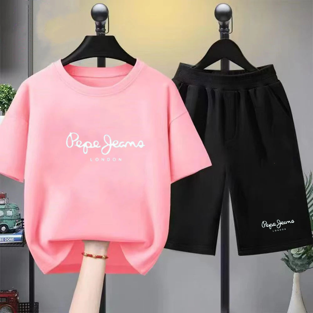 Kids 2-Piece T-Shirt & Shorts Set Casual Summer Outfit for Boys & Girls 3–12 Years