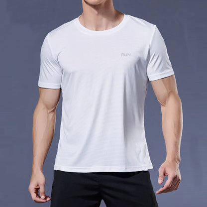 Men's Quick-Dry Gym T-Shirt – Breathable Short Sleeve Running, Training & Bodybuilding Sports Shirt