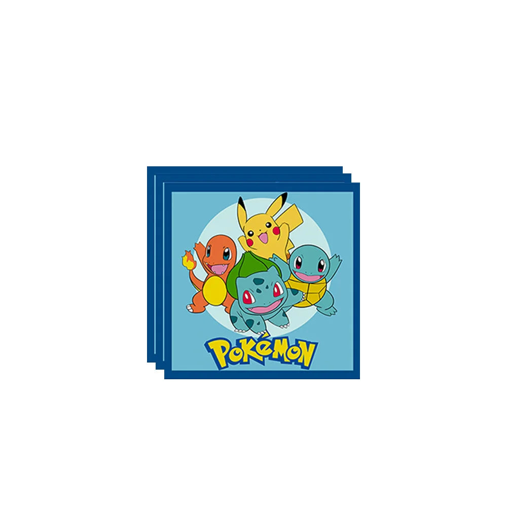 Pokémon Pikachu Paper Napkins (20/40/60/100pcs) – Birthday Party Supplies for Kids, Boys & Girls Birthday Decorations & Gifts