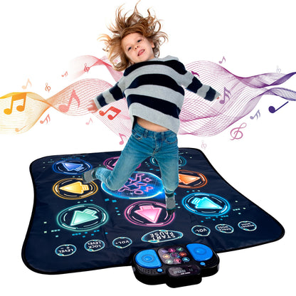 Kids Electronic Dance Mat – Double Player Music Dance Pad with 9 Levels Educational Toy