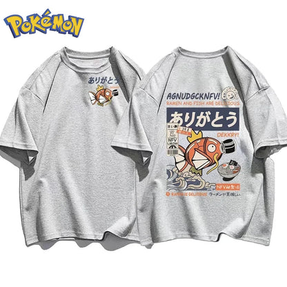 Pokémon Magikarp Anime T-Shirt – Harajuku Loose Fit Unisex Parent-Child Top (Autumn/Winter 2026)