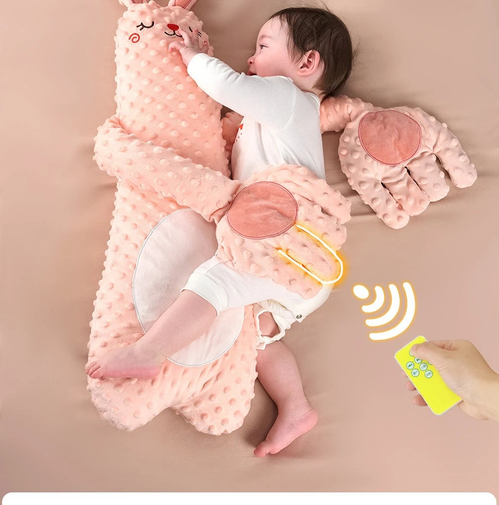Almohada eléctrica para dormir de bebé – Almohada de mano relajante con control remoto con suave movimiento de golpeteo para recién nacidos y bebés