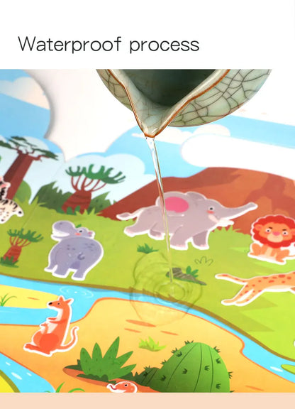 Libro de pegatinas DIY para niños – Libro de actividades de pegatinas de escenas de burbujas reutilizables, juguete portátil y silencioso, manualidades creativas de aprendizaje de pegatinas de gelatina para niños