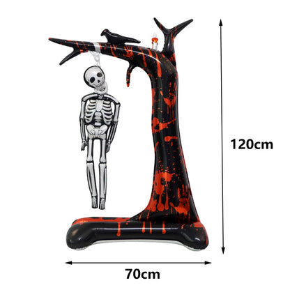 Large Halloween Standing Foil Balloons – Haunted House, Castle, Skull, Coffin & Witch Mylar Balloons for Halloween Party Decorations