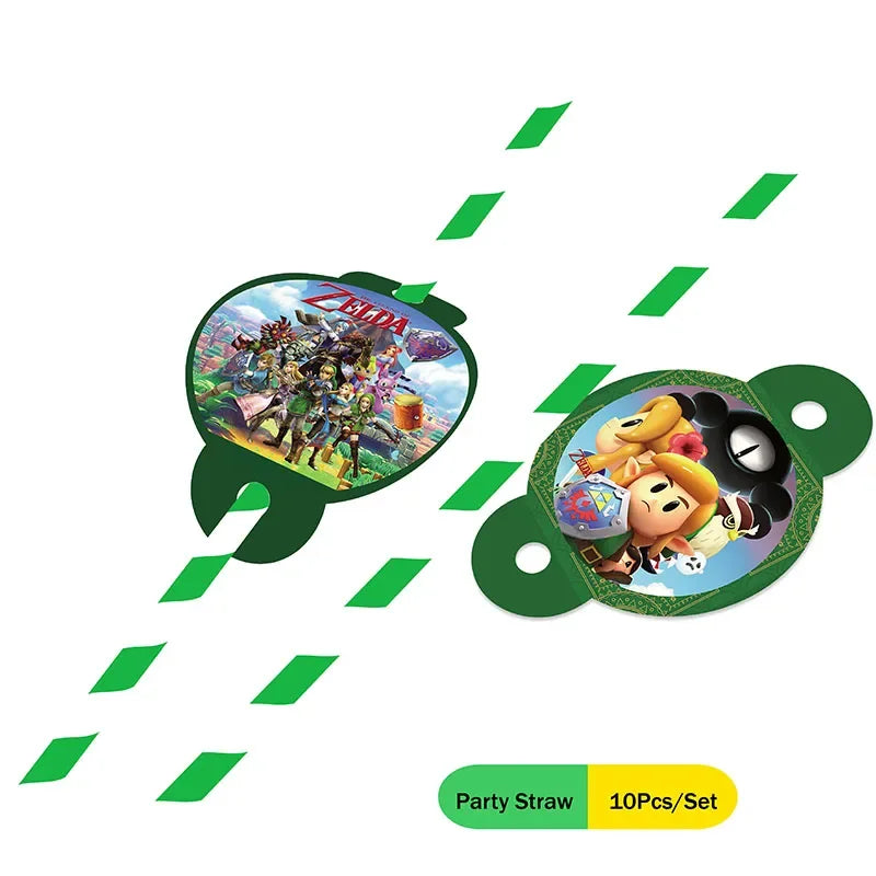 The Legend of Zelda Party Decorations Set – Disposable Tableware Birthday Party Supplies for Kids, Boys, Baby Shower & Gift Toys