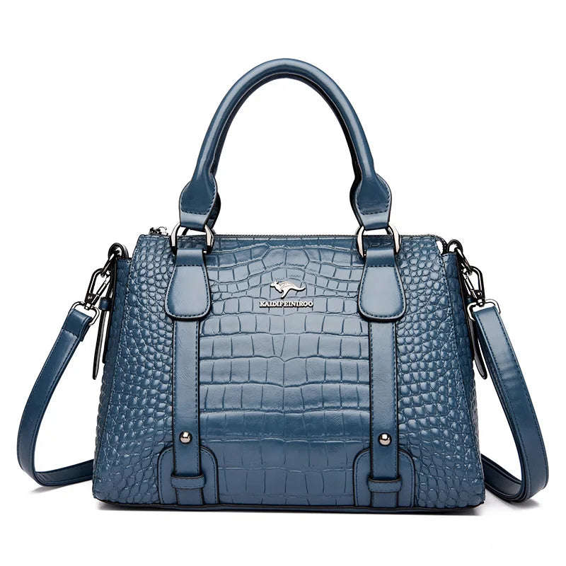 Luxury Soft Leather Women's Shoulder Crossbody Bag Large Capacity Designer Style Handbag
