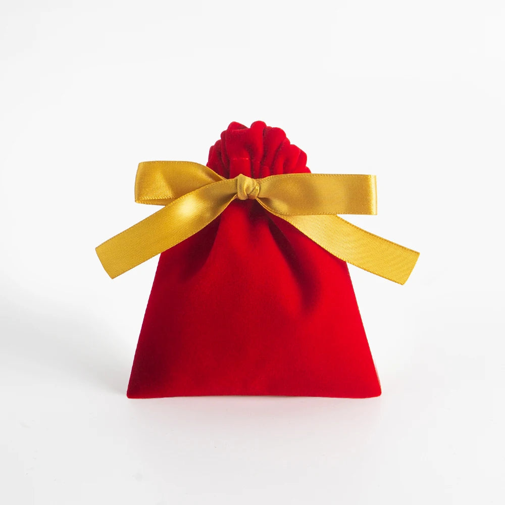 10 Bolsas de Terciopelo con Cordón – Bolsitas de Regalo con Cinta 10x12cm para Empaque de Joyas, Recuerdos de Boda, Almacenamiento de Viaje y Dulces