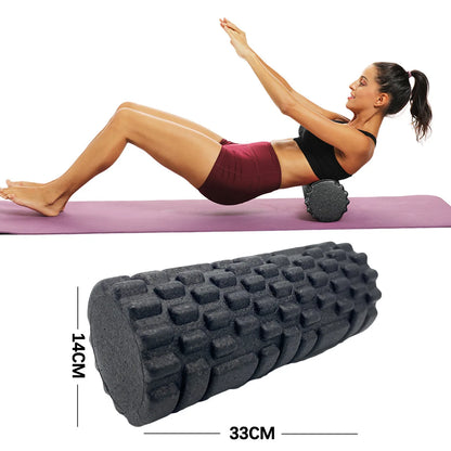 30/33CM Fitness Foam Roller – EPP Yoga Massage Roller for Muscle Recovery, Pilates, Physical Therapy, Gym & Home Exercise Training