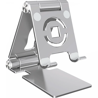 360° Rotating Tablet Stand – Adjustable Foldable Aluminum Holder for iPad Pro, iPad Air, iPad Mini & Smartphones, Desktop Device Stand