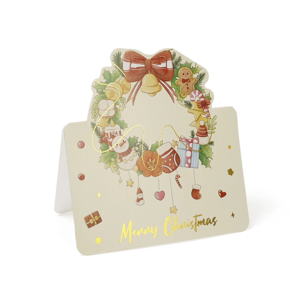 100PCS Foldable Christmas Greeting Cards with Envelopes – Bronzing Xmas Invitation & Gift Cards for Holiday Parties, Home & Decor