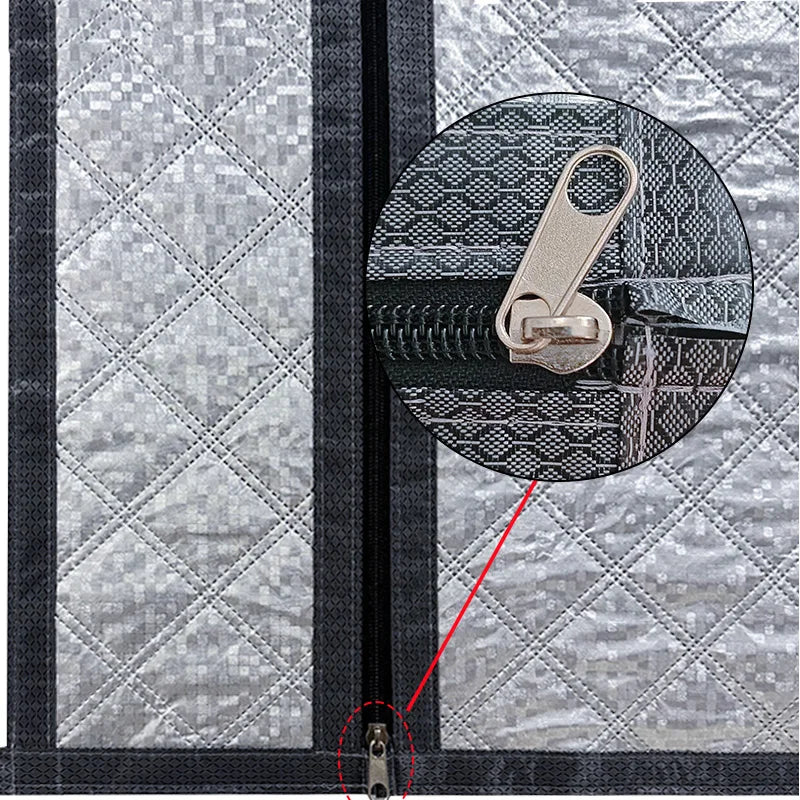 Cortina Térmica Aislante para Puerta – Divisor de Habitación Autoadhesivo con Doble Cremallera para Invierno
