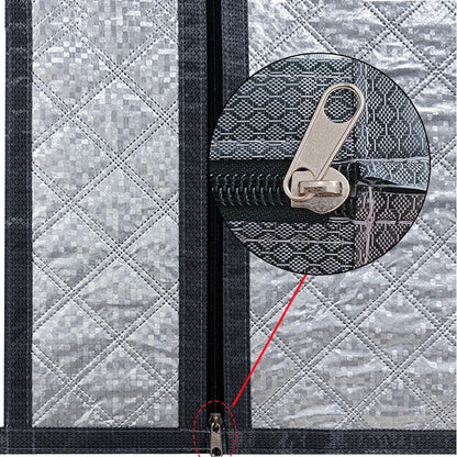 Cortina Térmica Aislante para Puerta – Divisor de Habitación Autoadhesivo con Doble Cremallera para Invierno