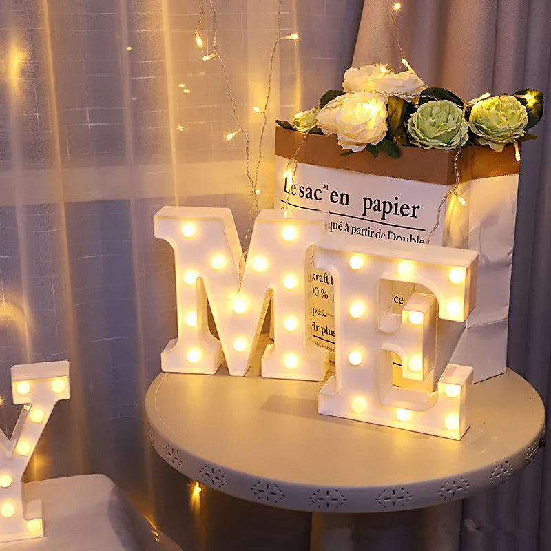 Alphabet & Number LED Night Lights – Personalized Letter Lamps for Birthday Parties, Weddings, Bedrooms, Wall Decor & Home Decorations
