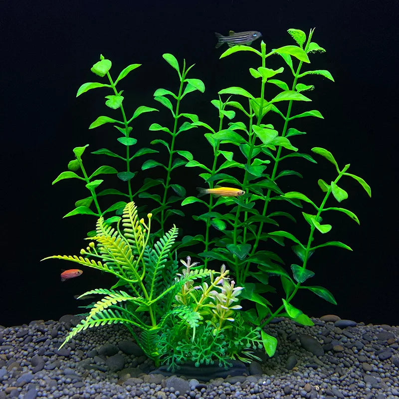 Artificial Aquarium Plants – Plastic Aquatic Underwater Plants for Fish Tank Decoration, Aquascaping & Aquarium Accessories
